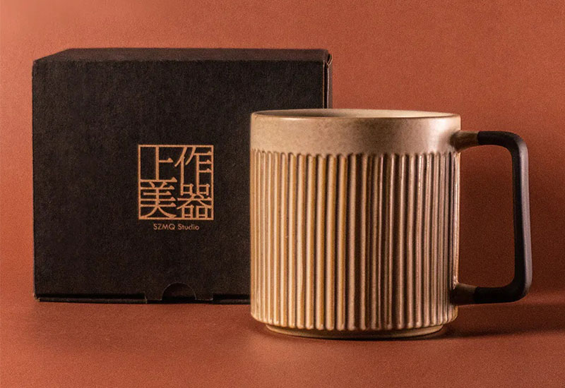 上作美器 窯變釉-直紋馬克杯550ml
